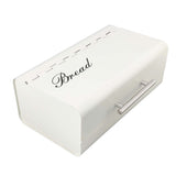 Bread Bin Large Capacity Save Countertop Space Bread Storage Container with Clamshell Door for Home Kitchen Office White - 45-Degree Angle