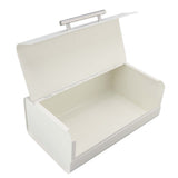 Bread Bin Large Capacity Save Countertop Space Bread Storage Container with Clamshell Door for Home Kitchen Office White