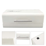 Bread Bin Large Capacity Save Countertop Space Bread Storage Container with Clamshell Door for Home Kitchen Office White