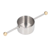 Stainless Steel Measuring Cup Multipurpose Double Ball Bartending Measuring Cup for Home Bar - Side View