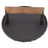 Cast Iron Grill Press Round Heavy Duty 3 Lbs Prevent Scalding Burger Press with Handle for Kitchen