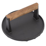 Cast Iron Grill Press Round Heavy Duty 3 Lbs Prevent Scalding Burger Press with Handle for Kitchen
