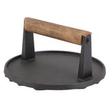 Cast Iron Grill Press Round Heavy Duty 3 Lbs Prevent Scalding Burger Press with Handle for Kitchen