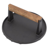Cast Iron Grill Press Round Heavy Duty 3 Lbs Prevent Scalding Burger Press with Handle for Kitchen