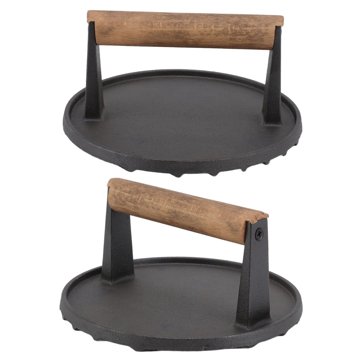 Cast Iron Grill Press Round Heavy Duty 3 Lbs Prevent Scalding Burger Press with Handle for Kitchen