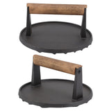 Cast Iron Grill Press Round Heavy Duty 3 Lbs Prevent Scalding Burger Press with Handle for Kitchen - Extra Image