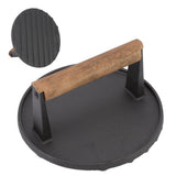 Cast Iron Grill Press Round Heavy Duty 3 Lbs Prevent Scalding Burger Press with Handle for Kitchen - Extra Image