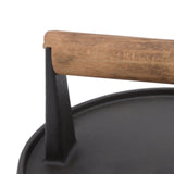Cast Iron Grill Press Round Heavy Duty 3 Lbs Prevent Scalding Burger Press with Handle for Kitchen