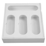 Food Storage Bag Container Bamboo Polished Finish Drawer Design Food Bag Storage Box for Kitchen Home White - Front View