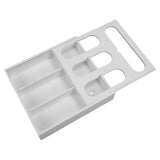 Food Storage Bag Container Bamboo Polished Finish Drawer Design Food Bag Storage Box for Kitchen Home White - Top-Down View