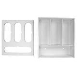 Food Storage Bag Container Bamboo Polished Finish Drawer Design Food Bag Storage Box for Kitchen Home White