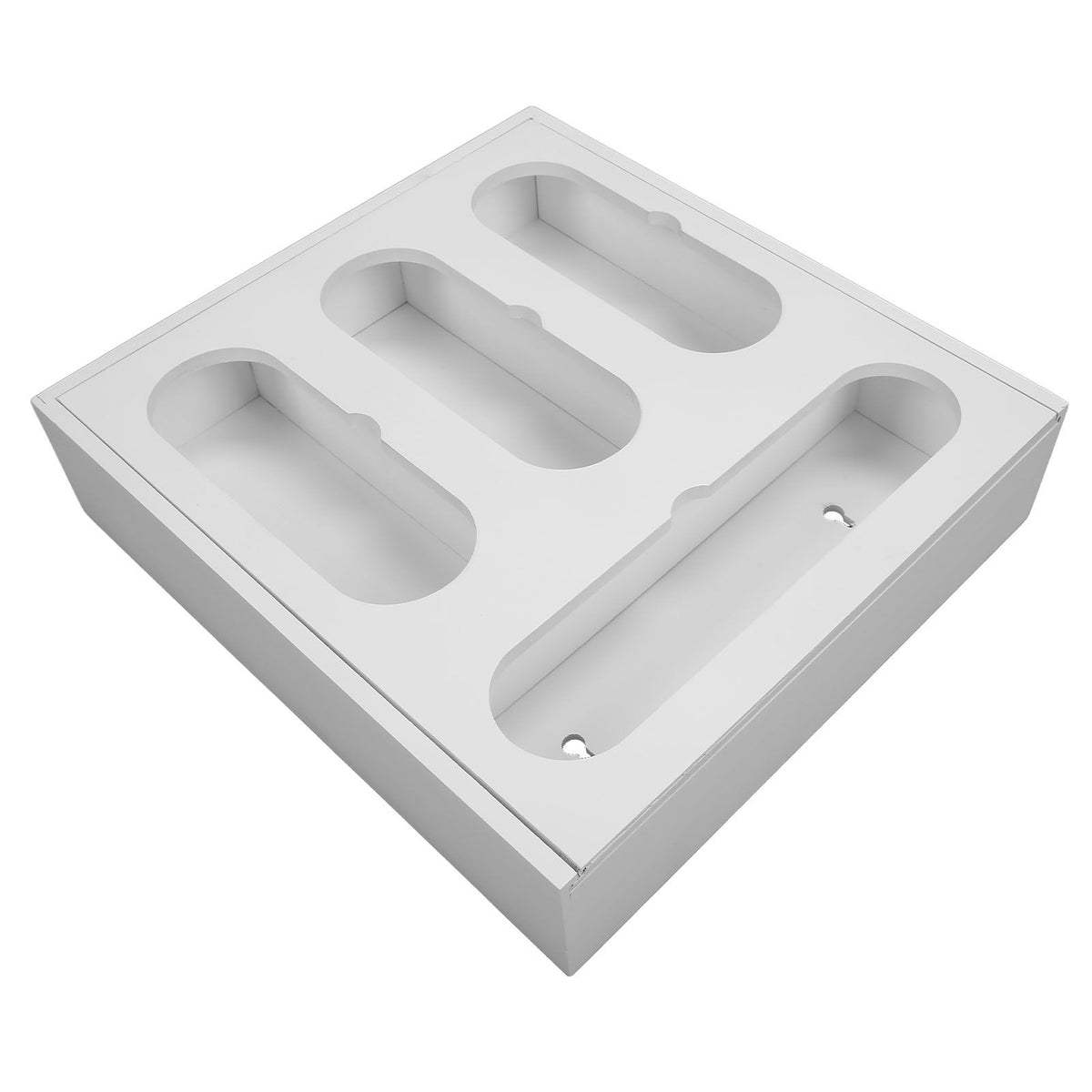 Food Storage Bag Container Bamboo Polished Finish Drawer Design Food Bag Storage Box for Kitchen Home White