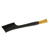 Coffee Brush Both Ends Removable Bottom Hanging Hole Design Round Handle Soft Elongated Brush Cleaner for Cafe