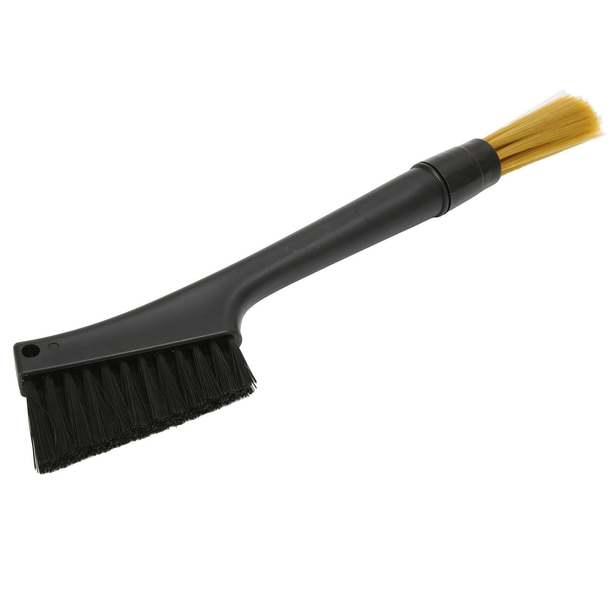 Coffee Brush Both Ends Removable Bottom Hanging Hole Design Round Handle Soft Elongated Brush Cleaner for Cafe