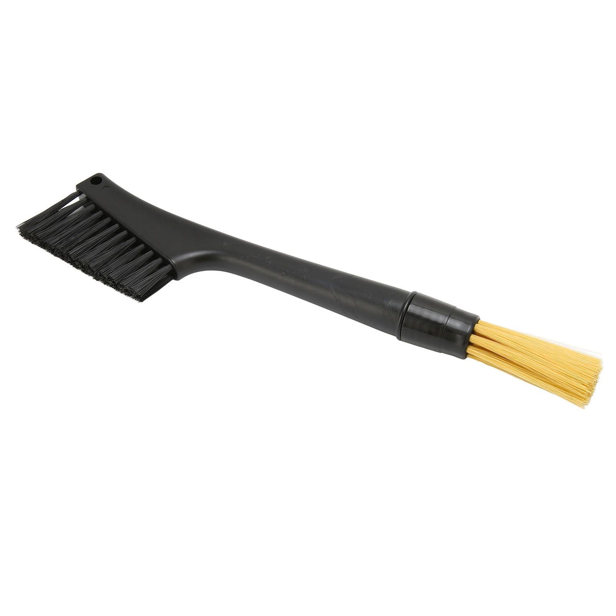 Coffee Brush Both Ends Removable Bottom Hanging Hole Design Round Handle Soft Elongated Brush Cleaner for Cafe