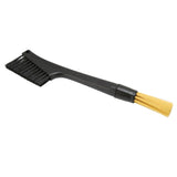 Coffee Brush Both Ends Removable Bottom Hanging Hole Design Round Handle Soft Elongated Brush Cleaner for Cafe - 45-Degree Angle