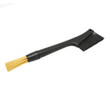 Coffee Brush Both Ends Removable Bottom Hanging Hole Design Round Handle Soft Elongated Brush Cleaner for Cafe