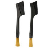 Coffee Brush Both Ends Removable Bottom Hanging Hole Design Round Handle Soft Elongated Brush Cleaner for Cafe - Extra Image