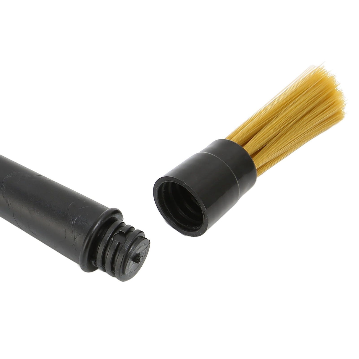 Coffee Brush Both Ends Removable Bottom Hanging Hole Design Round Handle Soft Elongated Brush Cleaner for Cafe