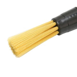 Coffee Brush Both Ends Removable Bottom Hanging Hole Design Round Handle Soft Elongated Brush Cleaner for Cafe