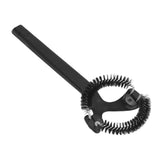 Coffee Machine Cleaning Brush Detachable Round Elbow Coffee Brush Short Handle Brew Head Cleaning Tools 58mm 21x7.8cm - Low Angle