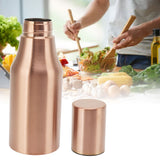 Oil Dispenser Bottle Stainless Steel Drip Proof Design Dustproof Cover Easy Cleaning PP Material Oil Pourer for Kitchen 500ML Rose Gold