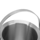 Stainless Steel Ice Bucket Double Layer Wine Champagne Beer Barrel with Handle for Bar Party 2L 15.5x15.7cm/6.1x6.2in - Extra Image