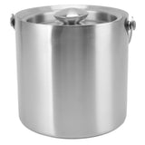 Stainless Steel Ice Bucket Double Layer Wine Champagne Beer Barrel with Handle for Bar Party 3L 19x17.2cm/7.5x6.8in - Extra Image