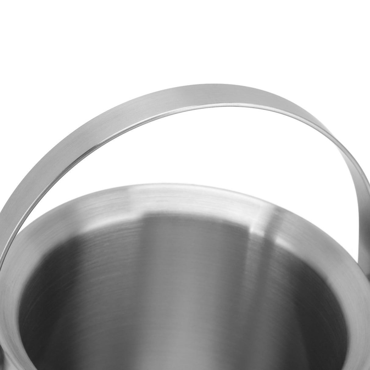 Stainless Steel Ice Bucket Double Layer Wine Champagne Beer Barrel with Handle for Bar Party 3L 19x17.2cm/7.5x6.8in
