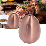 Egg Spice Shaker Stainless Steel Egg Shaped Pepper Shaker for Outdoor Barbecue Restaurant Banquet Party Rose Gold