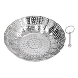 Steaming Plate Detachable Handle Design Retractable Stainless Steel Corrosion Resistant Food Steaming Tray