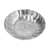 Steaming Plate Detachable Handle Design Retractable Stainless Steel Corrosion Resistant Food Steaming Tray - Close-Up Angle