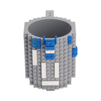 400ml Building Blocks Cups Build On Brick Coffee Mug DIY Novelty Building Blocks Cup for Kids Adults Birthday Gray