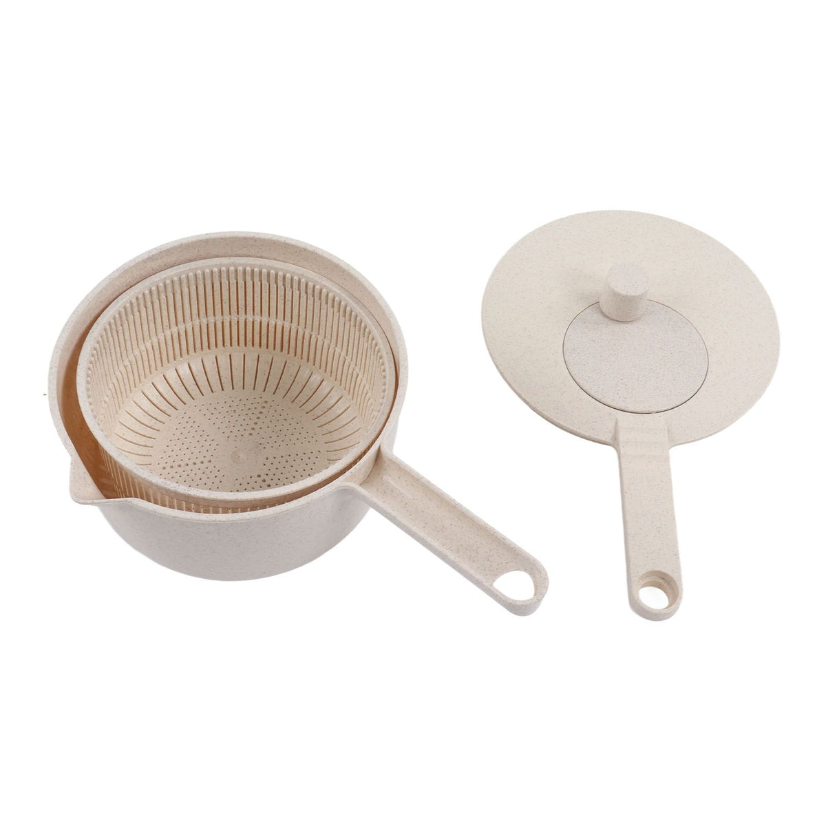 Small Salad Spinner BPA Free Multipurpose Vegetable Washer with Handle and Drain Basket for Home Kitchen