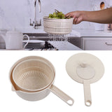 Small Salad Spinner BPA Free Multipurpose Vegetable Washer with Handle and Drain Basket for Home Kitchen - Extra Image