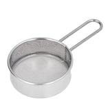 Mini Round Flour Sieve 304 Stainless Steel Fine 40 Mesh Small Professional Flour Strainer for Home Bakeries Cake Shops One Mini Flour Sieve
