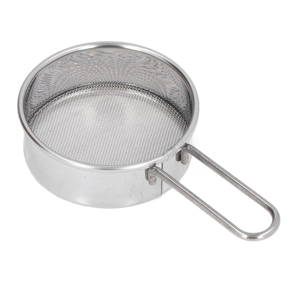 Mini Round Flour Sieve 304 Stainless Steel Fine 40 Mesh Small Professional Flour Strainer for Home Bakeries Cake Shops One Mini Flour Sieve