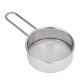 Mini Round Flour Sieve 304 Stainless Steel Fine 40 Mesh Small Professional Flour Strainer for Home Bakeries Cake Shops One Mini Flour Sieve