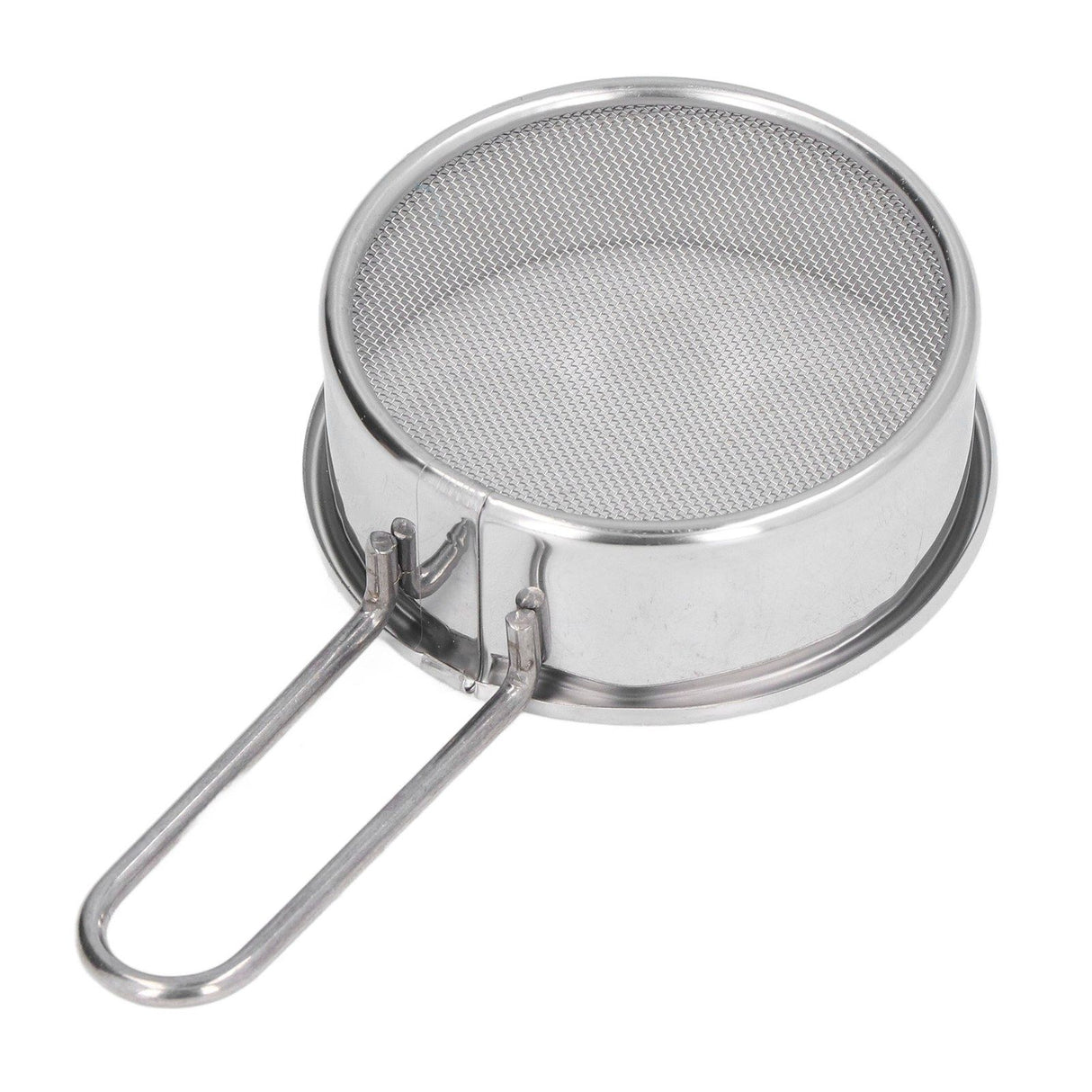 Mini Round Flour Sieve 304 Stainless Steel Fine 40 Mesh Small Professional Flour Strainer for Home Bakeries Cake Shops One Mini Flour Sieve