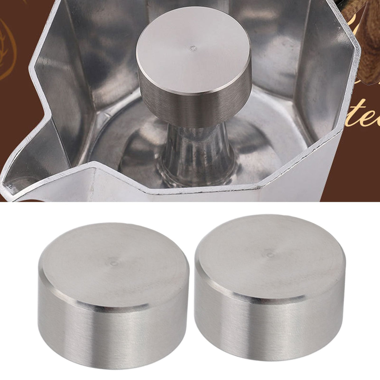 2Pcs Moka Coffee Pot Splashing Proof Cover Anti Rust Stainless Steel Splash Cap Accessory