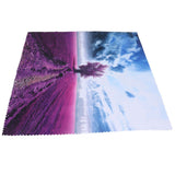Printed Tablecloth Rectangle Table Cloth TV Cabinet Cover for Kitchen Dining Party Holiday Christmas Red Trees Grass Pattern 140x140cm - Side View