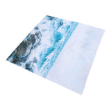 Table Cloths Easy Cleaning Natural Casual Style Decorative Practical Polyester Fiber Tablecloths Decoration for Restaurant Sea Waving Rock Pattern 140x180cm - Side View