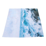 Table Cloths Easy Cleaning Natural Casual Style Decorative Practical Polyester Fiber Tablecloths Decoration for Restaurant Sea Waving Rock Pattern 140x180cm - 45-Degree Angle