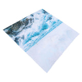 Table Cloths Easy Cleaning Natural Casual Style Decorative Practical Polyester Fiber Tablecloths Decoration for Restaurant Sea Waving Rock Pattern 140x180cm - Low Angle