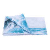 Table Cloths Easy Cleaning Natural Casual Style Decorative Practical Polyester Fiber Tablecloths Decoration for Restaurant Sea Waving Rock Pattern 140x180cm - Extra Image