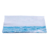 Table Cloths Easy Cleaning Natural Casual Style Decorative Practical Polyester Fiber Tablecloths Decoration for Restaurant Sea Waving Rock Pattern 140x180cm