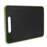 Multifunctional Cutting Board Rapid Thawing Aluminum Alloy Spray Paint Dual Sided Grinding Chopping Board with Knife Sharpener - Top-Down View