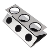 Bottle Drain Drying Rack 304 Stainless Steel Silicone Pad Silver 3 Holes Soda Bottle Drying Rack for Home Kitchen