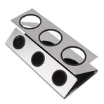 Bottle Drain Drying Rack 304 Stainless Steel Silicone Pad Silver 3 Holes Soda Bottle Drying Rack for Home Kitchen