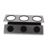 Bottle Drain Drying Rack 304 Stainless Steel Silicone Pad Silver 3 Holes Soda Bottle Drying Rack for Home Kitchen - Rear View